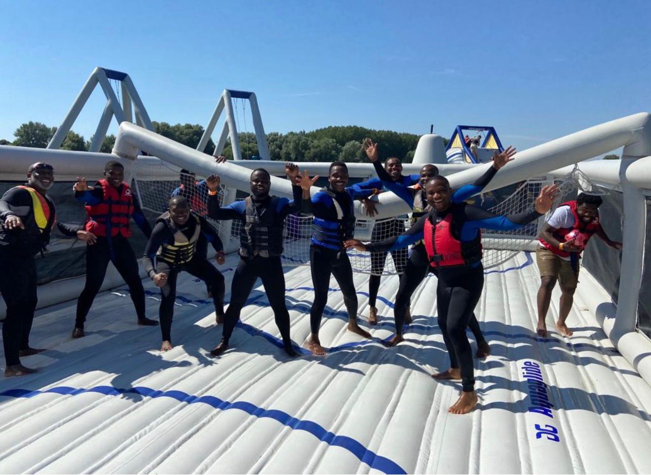 Men engaged in church activity
